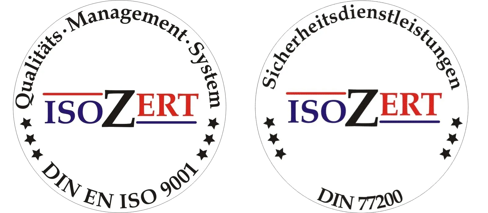 ISO 9001 und DIN 77200 Zertifizierungen